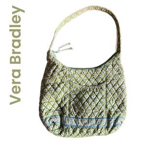 Vintage Vera Bradley in Green & Blue Daisy Print